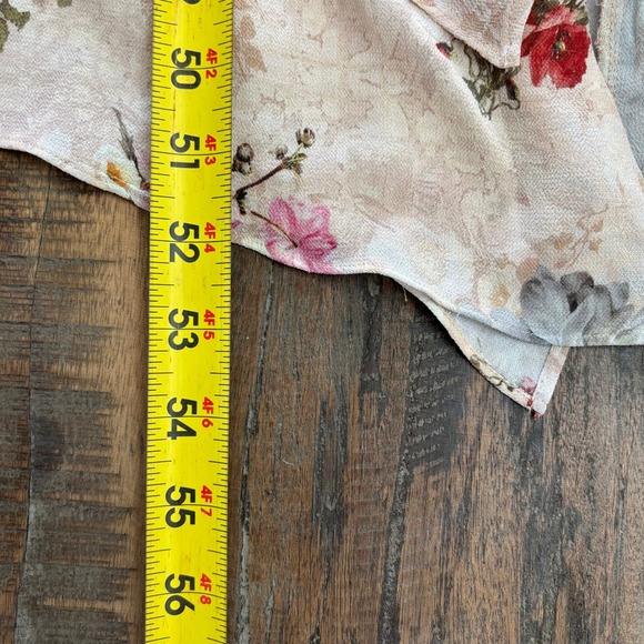 Sundance Floral Maxi XL Boho Fairycore Sleeveless Ruffle Asymmetrical Hem Blush - Picture 7 of 11